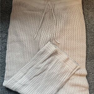 Z Supply Cream Crochet knit pants size medium